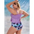 thumbnail image 4 of Talla grande Smocked Coconut Palm Hawaii Tankint Swimweet Rosegal Vestidos casuales de talla grande, 4 of 5