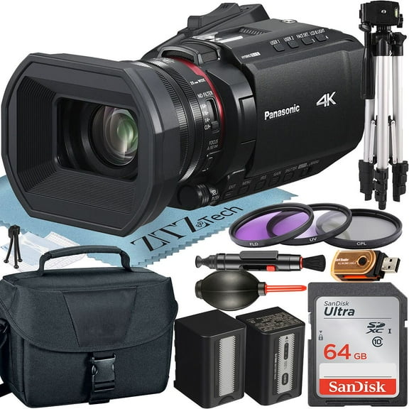 Panasonic HC-X1200 Camcorder UHD 4K with 64GB SanDisk Memory Card   Tripod   Case   ZeeTech Accessory Bundle