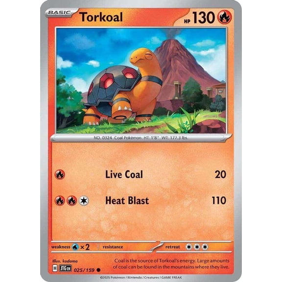 Pokemon Journey Together Common Torkoal #25