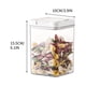 thumbnail image 2 of Conjunto hermético de 5 recipientes para almacenamiento de alimentos - Botes de plástico transparente para harina, arroz, pasta, cereales y aperitivos • Organización apilable de despensa, 2 of 2