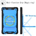 thumbnail image 4 of Kids Case for Samsung Galaxy Tab A 8.0 inch 2019 Tablet SM-T290/T295, Dteck 360 Degree Swivel Handle Grip Stand Heavy Duty Rugged Shockproof Case with Carrying Shoulder Strap, Black/Blue, 4 of 9