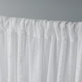 thumbnail image 6 of Exclusive Home Curtains Santos Embellished Stripe Sheer Linen Rod Pocket Curtain Panel Pair, 54x96, Winter White, 6 of 6