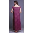 thumbnail image 2 of Bimba Womens Sleepwear Printed Short Sleeve Long Nightdress LadiesÂ&nbsp;Nightwear, 2 of 4