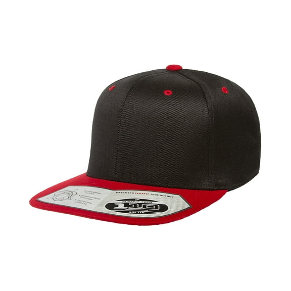Flexfit 110 Tech Wool Blend Snapback , 110FT , Black/ Red , One Size