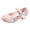 Pink, variant on Gyujnb Girls Rainbow Glitter Mary Jane Shoes Low Block Heel Adjustable Strap Soft Sole Princess Performance Shoes, Closed Toe,9.5-10 Years