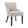 thumbnail image 4 of SAFAVIEH Lotus 19''H KD Side Chair Set of 2 Flat Black Nail Head Taupe Linen, 4 of 7