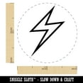 thumbnail image 2 of Lightning Bolt Thunderbolt Outline Self-Inking Rubber Stamp Ink Stamper - Green Ink - Medium 1 Inch, 2 of 7
