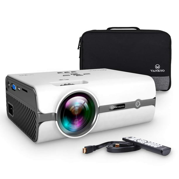 VANKYO Leisure 410 LED Projector with Carrying Bag and HDMI Cable, Portable Projector Supports 1080P, HDMI, USB, VGA, AV, SD Card, Compatible with Fire TV Stick, PS3/PS4, Xbox, White