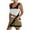 Brown, variant on Clearance Under 5$! Women's Summer Comfortable Casual Suspender Printing Shorts Pocket Jumpsuit Shorts with Pockets 2025 Clothes