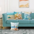 thumbnail image 2 of Beach Pillow Covers 16x16 Set of 4, Summer Outdoor Decor Throw Pillow Covers Starfish Shell Pillowcase Ocean Sea Cushion Case for Home Living Room Yard, 2 of 5