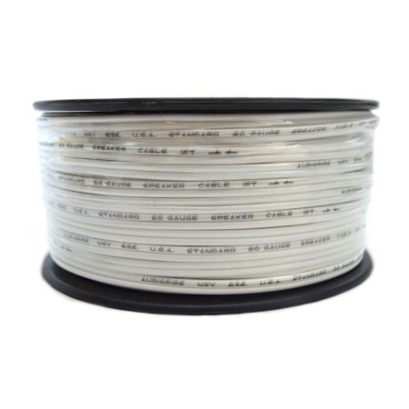 Speaker Wire 20 GA White Stranded Copper Clad 250 Feet Home Audio Surround (Best Surround System For The Money)