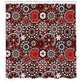 thumbnail image 3 of Ambesonne Mandala Shower Curtain, Oriental Flower Mosaic Art, 69"Wx70"L, Orange White Black, 3 of 3