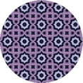 thumbnail image 1 of Ahgly Company Indoor Round Patterned Bright Lilac Purple Area Rugs, 3' Round, 1 of 6