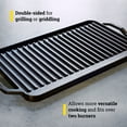 thumbnail image 3 of Lodge 19.5" X 10" Cast Iron Reversible Grillgriddle - Double Burner Griddle - Indoor & Outdoor Cooking - Superior Heat Retention - Reversible Grill Griddle - Made in the USA, 3 of 6