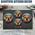 thumbnail image 6 of Electric Stove Burner Covers,4 Pcs Round Gas Burner Cover,8 and 10 Inch,the face of English Bulldog, 6 of 7