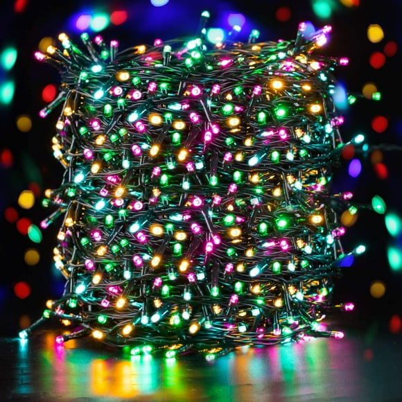 328ft 1000 LEDs Christmas Lights,Multicolor Christmas Fairy Lights Christmas Tree Lights with Plug and 8 Modes Memory, Twinkle Christmas Lights for Indoor Outdoor Xmas Tree Garden Party Decor