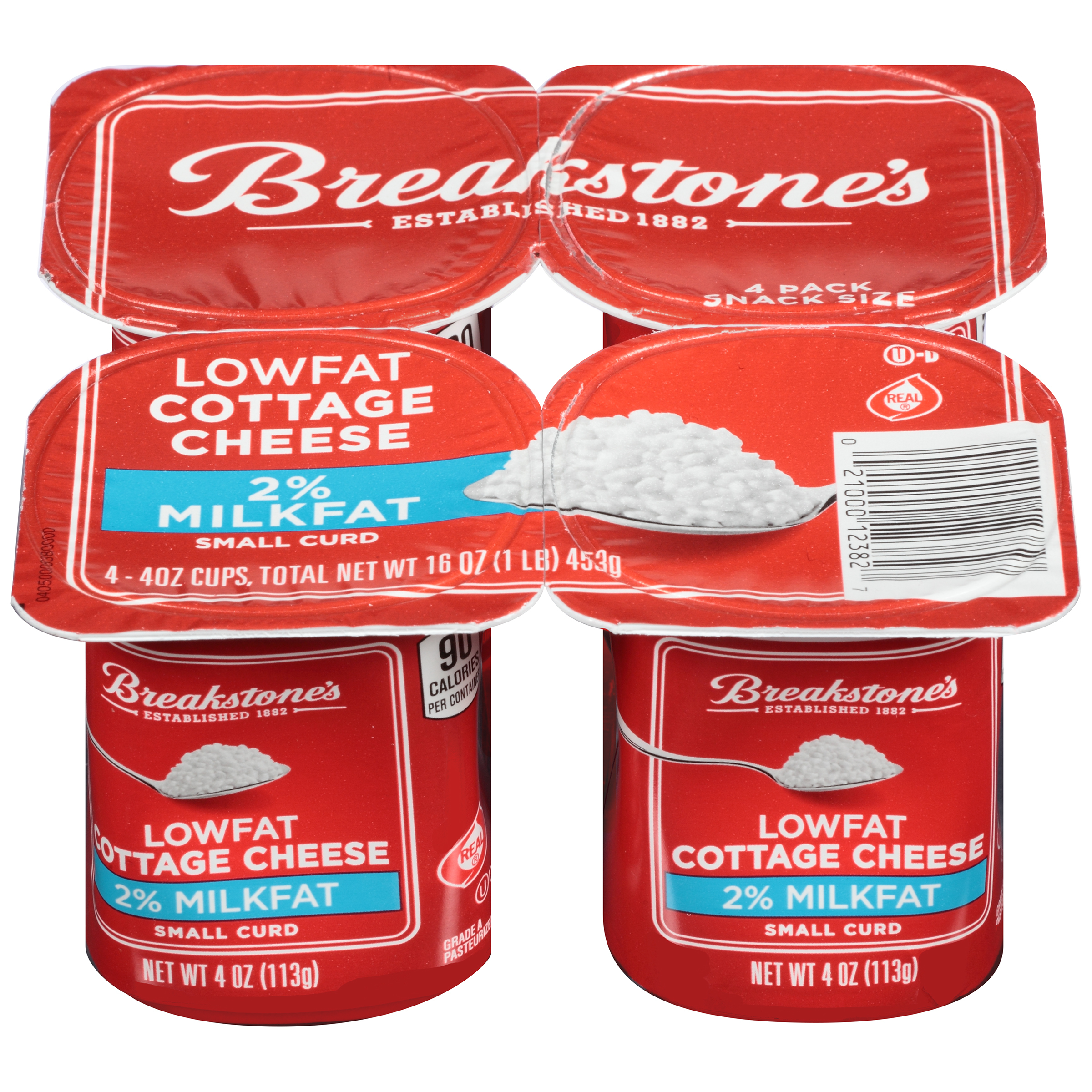 Breakstone S Small Curd 2 Milkfat Lowfat Cottage Cheese 4 Ct