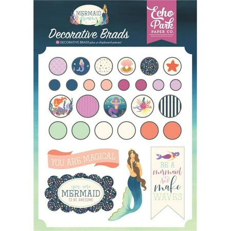 - Echo Park Paper DR175020 Decorative - Mermaid Dream Brads