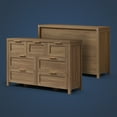 thumbnail image 6 of OAKHAM 7 Drawer Dresser, Wooden Chest of Drawers for Bedroom Living Room, Walnut, 6 of 8