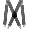 thumbnail image 1 of MesaSe HL Pantalon à Bretelles pour Hommes avec Bretelles Solides de 2 Pouces de Large 4 Clips Robustes pour Hommes X Bretelles Réglables, 1 of 7