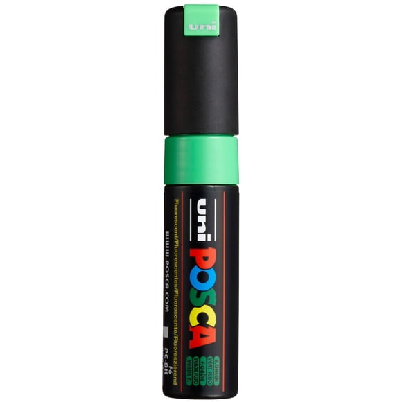 Marcador Posca 8K verde fluorescente a base de agua, no tóxico