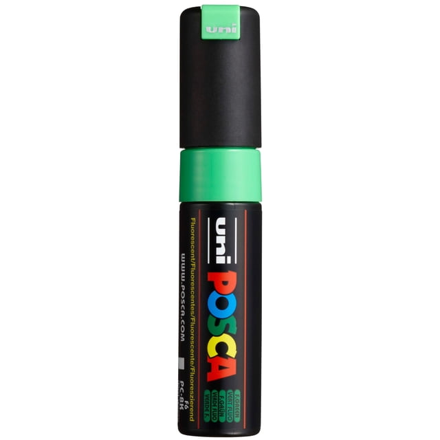 Marcador Posca 8K verde fluorescente a base de agua, no tóxico
