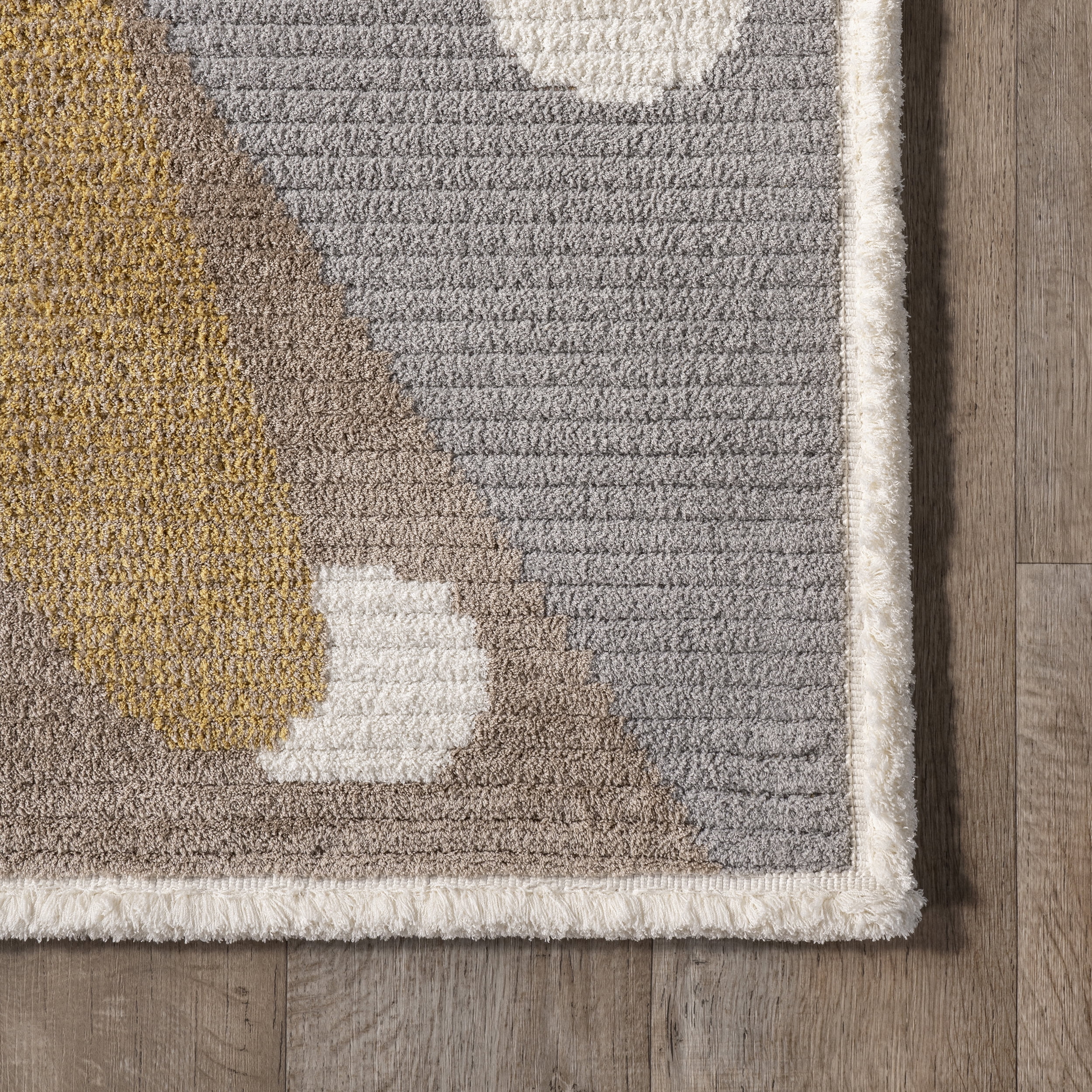 nuLOOM Brodie Cheerful Lion Kids Area Rug, 5' x 7' 6", Light Gray