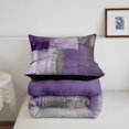 thumbnail image 5 of Homewish Purple Watercolor Gradient Twin Comforter Sets,Retro Geometric Art Bedding Set,Black Reversible,2pcs,1 Comforter and 1 Pillowcase, 5 of 7