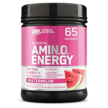 Optimum Nutrition Amino Energy Pre Workout   Essential Amino Acids Powder, Watermelon, 65 Servings