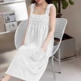 thumbnail image 5 of Mifsaly Womens 4 Piece Plush Bath Dress Set Absorbent Sleeveless Wrap Shower Robe with Pockets,Hair Towel Wrap, Dry Hair Cap & Bath Towel White,Free Size, 5 of 8