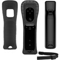 thumbnail image 2 of Wii Controller Compatible with Nintend Wii, Wii U with Motion Plus, 1 Pack Wii Remote and Nunchuck Controller with Silicone Case and Wrist Strap (Black), 2 of 6