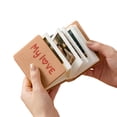 thumbnail image 4 of JWCJ Pocket Size 2x3 Photo Album, Slide-Out Instant Film Protector with Heart Design, Aesthetic Memory Book for Couples and Students, Brown, 4 of 5