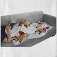 thumbnail image 6 of Dog Soft Flannel Fleece Throw Blanket, Superhero Puppy Paw Costume and Mystic Powers Laser Vision Supreme Talents, Cozy Plush for Indoor and Outdoor Use, 60" x 80", Red Cream White, by Ambesonne, 6 of 6
