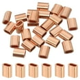 thumbnail image 1 of Uxcell Wire Rope Stop Sleeve, Copper Crimping Loops Sleeve Oval Crimp Ferrule for Wire Rope and Cable 1/8"(2.5mm), 1 of 7