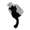 thumbnail image 1 of Yuarrent Bolsa de agua caliente Botella caliente Calentador de manos Resistencia a la presión Lindo aspecto Piel de conejo artificial Dulce regalo Suministros térmicos Negro Yuarrent HA077063-02, 1 of 6