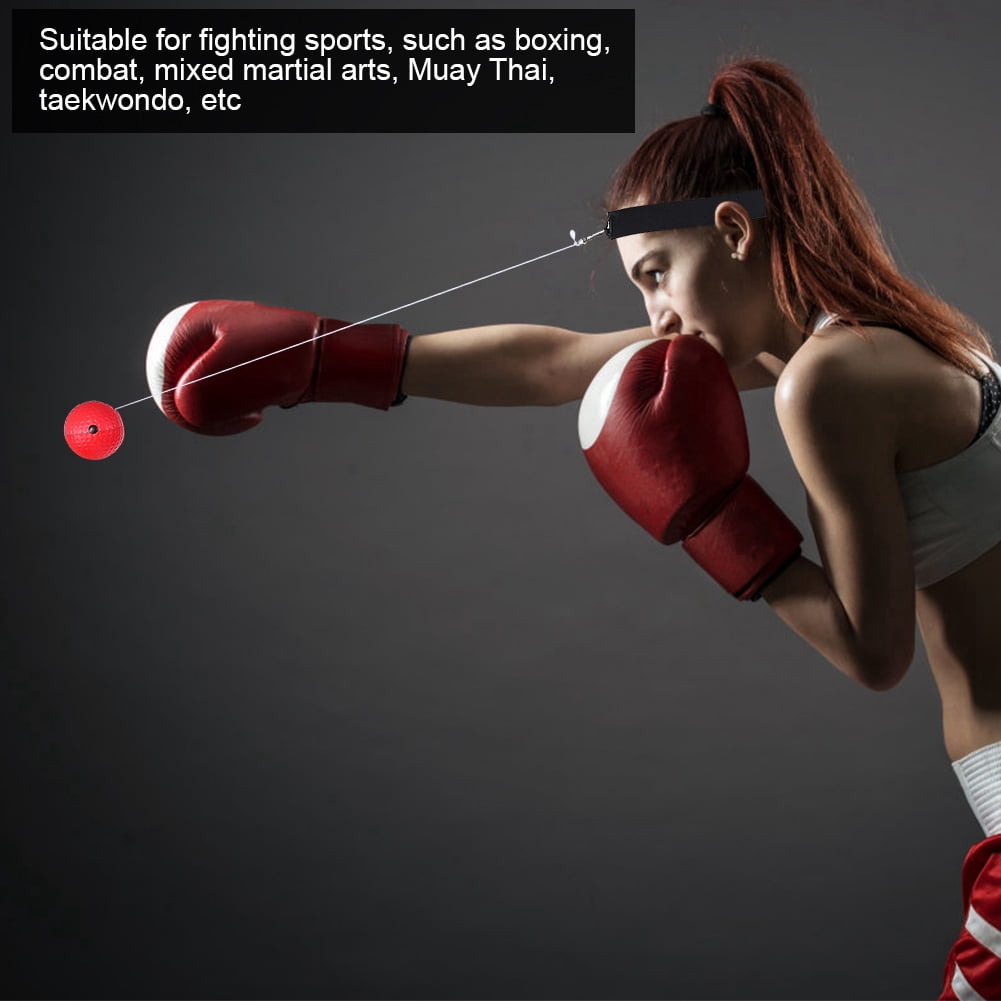 Boxing Training Gloves with Boxing Reflex Ball Sports Training Punch Fight React Head Ball UFC MMA Boxing Kickboxing Gloves for Adults Kids sisn Boxing Gym Equipment
