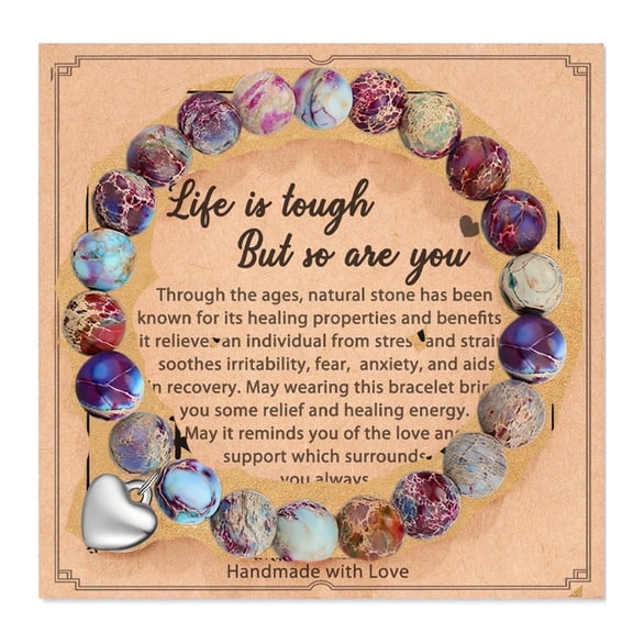 DESIGNICE 2026 New Beaded Bracelets for Women,Natural Stone with Compass Elements Crystal Bracelet,Metal Fittings for Casual,Party,Gift,Chakra Bracelets,Style 3