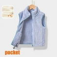 thumbnail image 2 of Winter Vest for Boys Girls Plus Velvet Sleeveless Unisex Children 1-13Years Warm Velvet Waistcoat Coat Two-sided with Pockets, 2 of 5