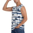 thumbnail image 3 of Picia Retro Coconut Tree mens Cotton Tank Undershirts , Moisture-wicking Ribbed Tanks, Lightweight Cotton Tank Undershirts-Large, 3 of 8