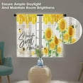 thumbnail image 6 of Yellow Sunflower Flower Kitchen Curtains, Summer Bee Boardshort Window Curtains Set of 2, Window Treatment Tier Curtains for Kitchen Over Sink Bathroom Dining Room Decor (26x36 Inch), 6 of 6