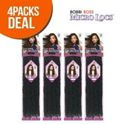 Bobbi Boss Synthetic Hair Crochet Braids African Roots Braid Collection Micro Locs 18 (4 - Pack, 2)