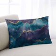thumbnail image 2 of Blue Purple Marble Throw Pillow Cover 12 x 20 Inch Decorative Pillow Cover Modern Abstract Gradient Texture Lumbar Pillowcase Seasonal Rectangle Cushion Case for Couch Sofa Bed Living Room, 2 of 7