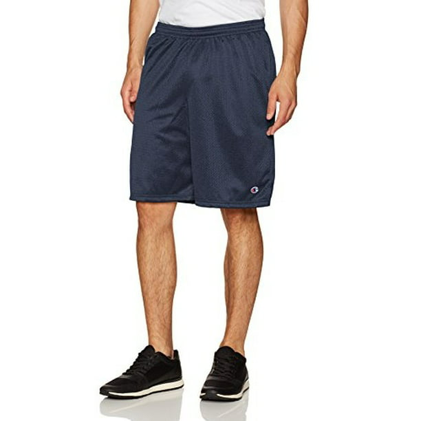 Champion - Champion Mens Long Mesh Shorts with Pockets, XXL, Navy C ...