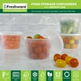 thumbnail image 2 of Freshware Food Storage Containers Plastic Deli Containers with Lids, Slime, Soup, Meal Prep Containers | BPA Free | Stackable | Leakproof | Microwave/Dishwasher/Freezer Safe (16 oz, 36-Set), 2 of 7
