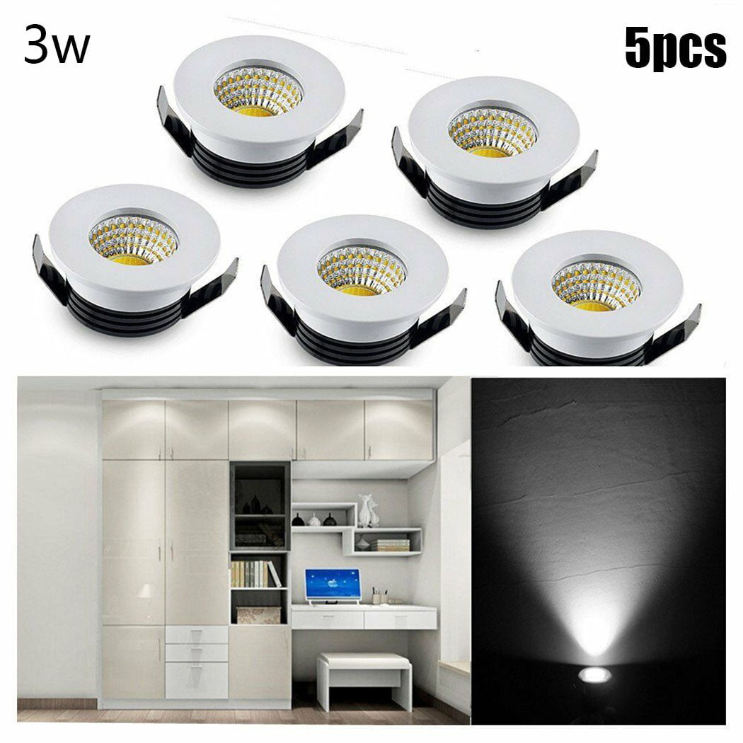 CW_ 1/3W Mini LED Cabinet Recessed Ceiling Light Counter Showcase Spotlight Surp 