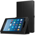 thumbnail image 1 of Étui pour Tablette Amazon Fire HD 8 (7e/8e Génération, Sortie 2017/2018) - Support Pliant Mince pour Fire HD 8, Noir (avec Réveil/sommeil Automatique), 1 of 8