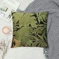 thumbnail image 2 of MLJA  Leaf Throw Pillow Covers Leaf Pillow Covers, Modern Square Decorative Pillowcase,Cushion Case for Couch Bedroom Car Living Room(Green), 2 of 5