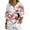 Cat Bird Plum Blossom Sunset, variant on Tiger Plum Blossom Cloud Print Womens Tops 3/4 Sleeve Button Down Shirts Casual V Neck Tunic Blouses Pleated Fashion Summer Tees 2026, 3XL