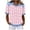 A79 Pink-Waffle-Knit Easter Shirts, variant on Mifsaly Waffle-Knit Easter Shirts for Women Floral and Cute Animal Printed T-Shirts Collared Short Sleeve Casual Tops Happy Festival Basic Tee XL