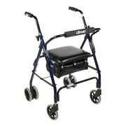 Drive Medical Mimi Lite Push Brake Rollator Rolling Walker
